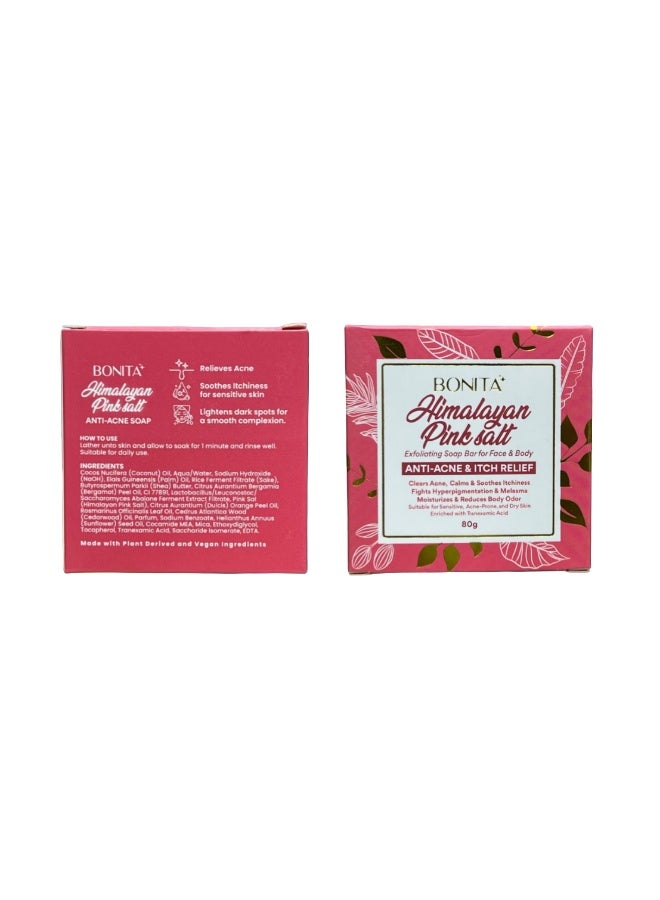 بونيتا صابون ملح الهيمالايا الوردي 80 جرام - Image 3